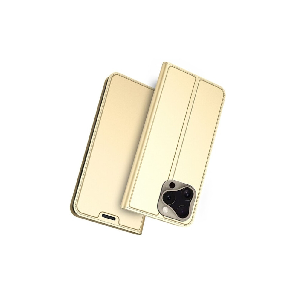 Compatible With Iphone 16 Pro Max Case With Card Slot And Stand - Gold 9048212771920