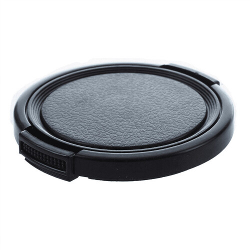 5X Camera Plastic Side Pinch Clip on Front Lens Cap Protective Cover Black 49mm 2