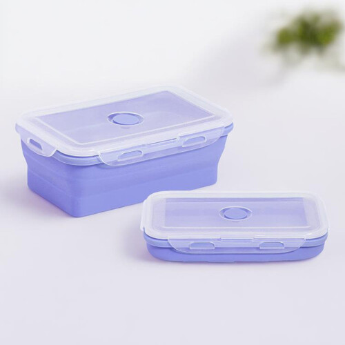 Bento Boxes Εκπτώσεις Σιλικόνες 350ml Πτυσσόμενο Δοχείο Γεύματος