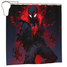 Cuirtín Cithfholcadáin Uiscedhíonach Fabraice Poileisteir Into The Spider-Verse, Maisiúcháin Seomra Folctha, Tacar Cuirtíní Cithfholcadáin le
