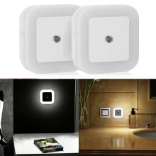 Paquete de 1/2/3/4/5/10 luces nocturnas LED con sensor de encendido/apagado automático, lámpara de pared enchufable de 0,5 W para dormitorio,