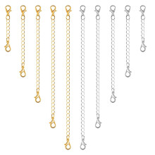 Hesroicy5Pcs Verlengketting - Kleurvast, Dubbele Karabijnsluiting, Metalen Kettingverlenger voor DIY Sieraden, Huishoudelijke Artikelen
