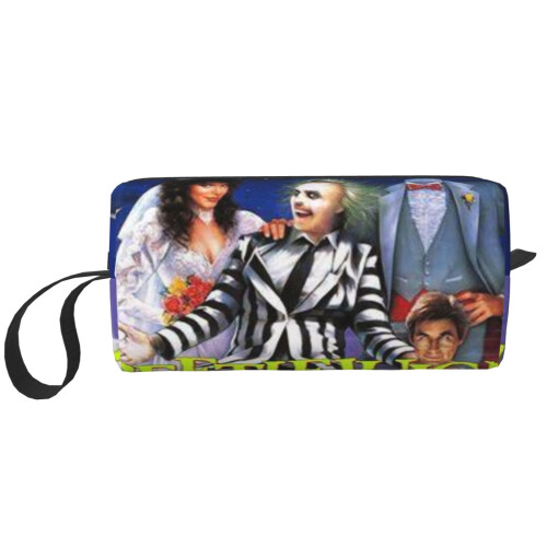 Τσάντα μακιγιάζ Beetlejuice για γυναίκες, μικρές τσάντες καλλυντικών, φορητή θήκη για