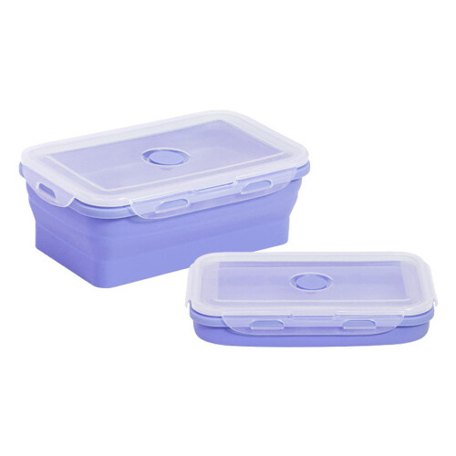 Bento Boxes Εκπτώσεις Σιλικόνες 350ml Πτυσσόμενο Δοχείο Γεύματος 1