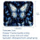 Σκούρο μπλε Mouse Pad Butterfly με αντιολισθητική βάση από καουτσούκ, τετράγωνο σχέδιο 5