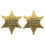 Πακέτο 2 τεμαχίων 2,6 ιντσών Mental Western Sheriff Badge για παιδιά, είδη δώρων για πάρτι, δώρα 1
