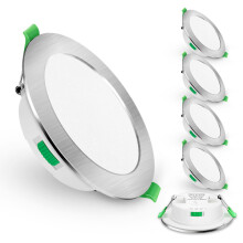 6er-Pack5W Ultratunna Dimbara LED-Downlights, CCT75-85mm Beleuchtung, Nickel