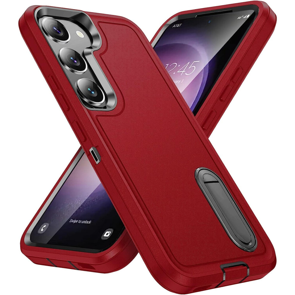 Compatible With Samsung Galaxy S23 Case, Shockproof Dustproof Drop-Proof Military Grade Cover With Kickstand For S23 5G () Red/Black 9048212866138