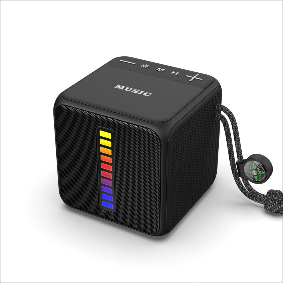 Paveos New Bluetooth Audio System With Colorful Wireless Speakers, Portable Design, Compatible With Tv, Easy To Use For Elderly - Black 9048212865797