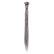Jygee 20 inch handgemaakte dreadlocks haarextensies voor dames en heren, steil, gehaakt en gevlochten haar, diepgrijs