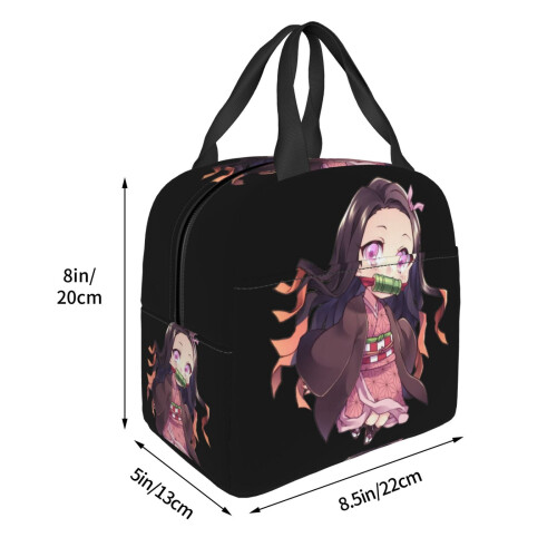 Demon Slayer Nezuko Lunch Box Μονωμένη τσάντα φαγητού για γυναίκες ή άνδρες 1