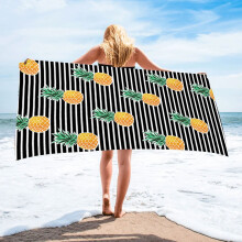 Djunllk strandhanddoek - Microvezel stranddeken, sneldrogend en draagbaar, 74 x 150 cm, voor op reis, vakantie en gebruik in alle seizoenen.