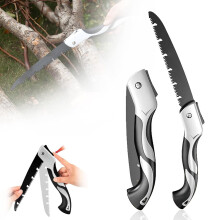 Serra dobrável de aço 2024Nova serra manual portátil para uso externo, serra de poda robusta para aparar árvores, serra dobrável para camping,