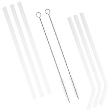 Canudos de vidro transparente de borosilicato de alta qualidade para bebidas, ideais para uso doméstico.