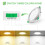 6-pack 5W Ultratunna Dimbara LED-Downlights, CCT75-85mm Utskärning, Νικέλιο 3