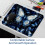 Σκούρο μπλε Mouse Pad Butterfly με αντιολισθητική βάση από καουτσούκ, τετράγωνο σχέδιο 6