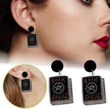 2024 Earrings Cute Swinging Earrings Creative Brown Earrings Female Earrings Girl Witch Party Character Dress Up Earrings