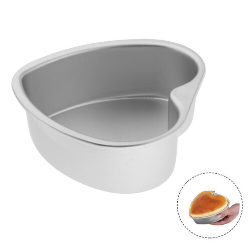 Hjerteformet aftagelig bund i aluminiumslegering kageform til bageform 1