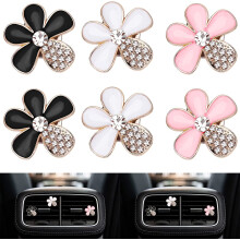 12 buc flori aer ventilație clip 3 culori cristal auto odorizant auto farmec drăguț auto decorațiuni interioare accesorii