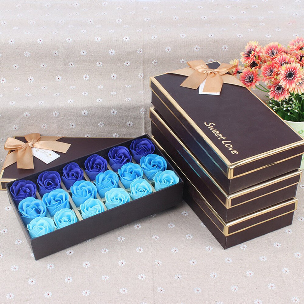 18Pcs Heart Shaped Scented Flower Soap Wedding Favors Rose Petal Soap Dissolves in Water
