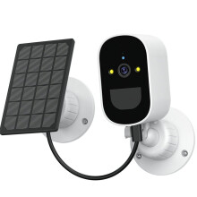 Cameră IP WiFi cu panou solar, alimentată cu baterie, wireless, pentru exterior, 1080P HD, supraveghere video CCTV, detectare PIR umană