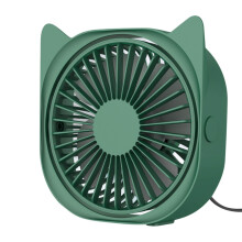 YOBOLK Mini wentylator przenośny 3 prędkości z lampką nocną, obrót o 360, ładowanie przez USB, cichy wentylator stołowy do domu i sypialni,