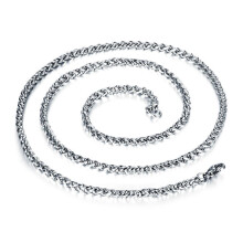 Colier bărbătesc din oțel titan 3MM, lanț delicat din argint, decorațiune pentru colier 60cm