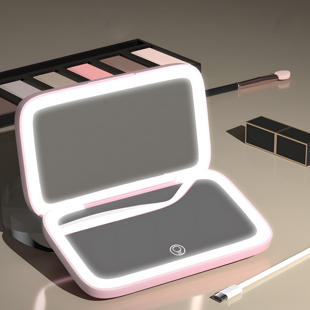 Light Kayannuo Home Essentials Christmas Clearance: Double Sided Refillable Ed Cosmetic Mirror With Tri-Color Ing, Handheld Travel Mirror Â