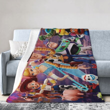 Blaincéad Caith Cartúin Toy Story Maisiúcháin Seomra Leapa Blaincéid Flanail le haghaidh Leapa Tolg