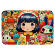 Covoraș de baie din spumă cu memorie, 20x31in, cu desene animate, fete, moale, antiderapant, cu uscare rapidă, lavabil la mașină - compatibil cu