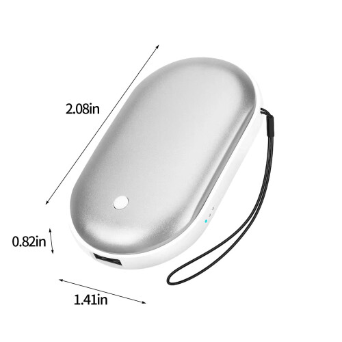 Επαναφορτιζόμενες θερμάστρες χεριών 2400mAh, φορητή θερμάστρα USB, 2