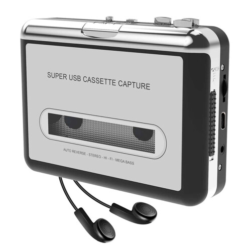 Μετατροπέας κασέτας σε USB με ποιότητα ήχου HiFi και MP3, συμβατός με στερεοφωνικό 2