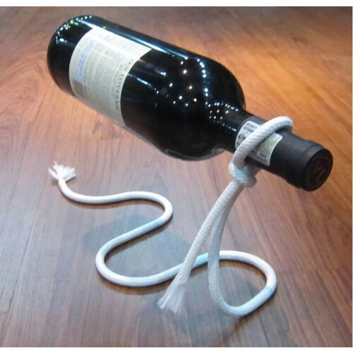 Ράφι μπουκαλιών κρασιού Magic rope, δημιουργική κρεμαστή θήκη κρασιού, ράφι 1