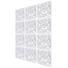 Fymlhomi12 db-os függő elválasztó panel, barkácsoláshoz, dekoratív szobaelválasztó panel, szállodai bárba, 40x40cm (fehér)
