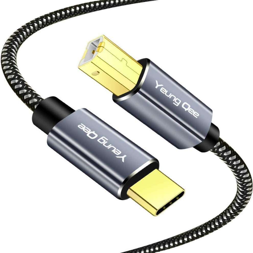 Usb C Printer Cable 15 Ft, Usb Type C To Usb 2.0 Type B Printer Scanner Cable Cord Compatible With Brother, 9048212969846