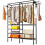 Clothes Hanger Rack / Coat Rack with Shelves - 170cm Black 1