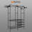 Clothes Hanger Rack / Coat Rack with Shelves - 170cm Black 3