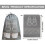 5-pack large dust-proof shoe bags with drawstring and transparent windows 2
