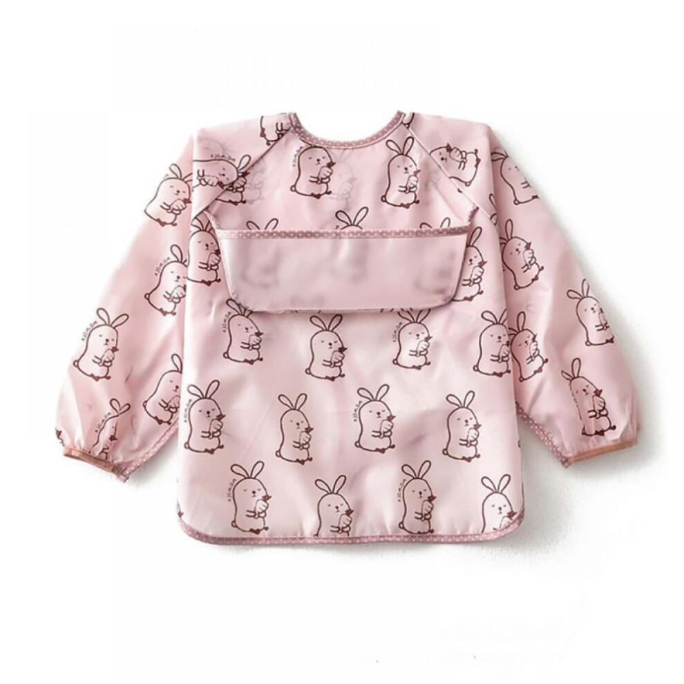 Infant Toddler Baby Long Sleeved Baby Bibs Waterproof Sleeved Bib for Eating Feeding 6-45 Months