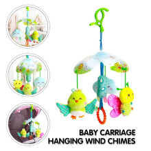 CNKOO Baby Toys for 0-12 Months, Soft Hanging Crinkle Squeaky Sensory Toy with Teether, Compatible with Stroller, Car Seat, Crib