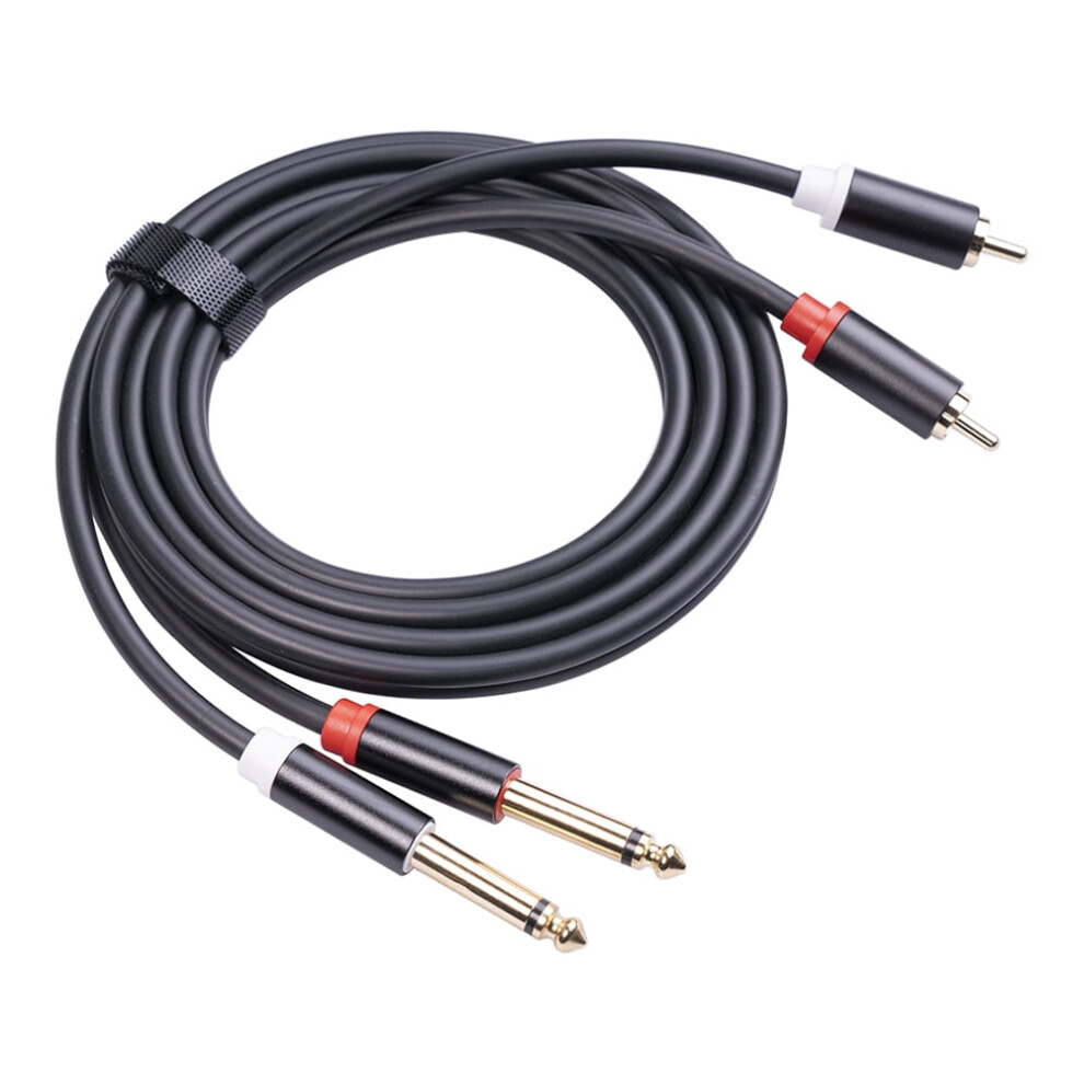 Chaxin Dual Rca Male To Dual 6.35Mm Jack Male Audio Cable For Mixer Amplifier Splitter 9322103556644