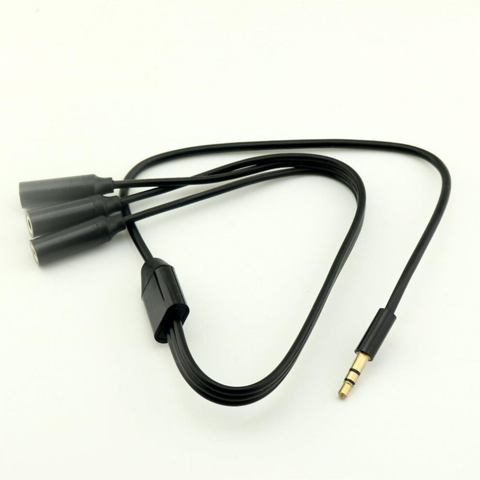For 10Pcs 3.5Mm Stereo Male Plug 3 Pole To 3X 1 3.5Mm Stereo 3 Pole Jack Female Audio Aux Splitter Adapter Cable Cord 50Cm Black 9322103556637