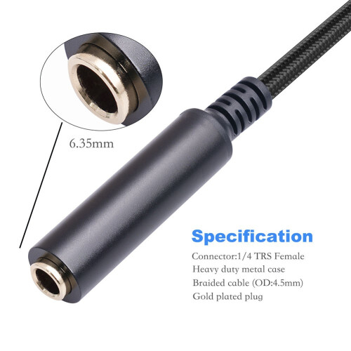 SOFEIYA XLR Αρσενικό σε 1/4" Θηλυκό Καλώδιο Ήχου 6.35mm Καλώδιο Προσαρμογέα Μικροφώνου για 2