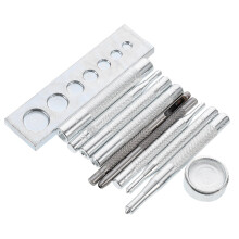 Gereedschap voor drukknopen, gatenpons voor horlogebandjes, riempons voor leer, 11 stuks/set