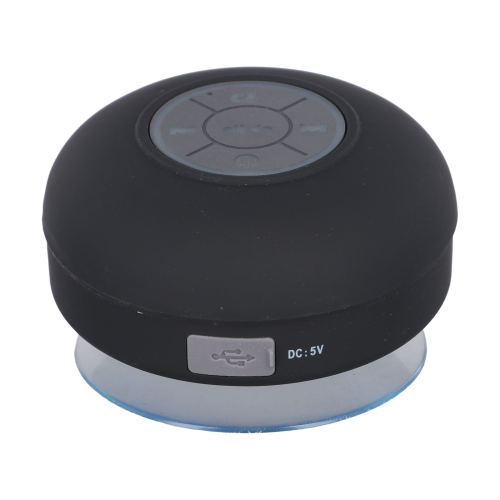 Caixa de som Bluetooth KDJ para chuveiro, portátil e à prova d'água IPX4 com ventosa e luz LED, compatível com celulares, tablets e computadores. 1