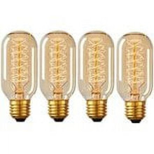 LINLIN Vintage Edison gloeilamp, E26 40W T45 Antieke Edison buisvormige gloeilamp met helder glas en wolfraamgloeidraad voor decoratieve, dimbare