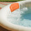Cuscino da bagno con ventose, supporto per collo e schiena per vasca e spa 5