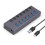 USB 3.0 splitter met 7 poorten, oplaad- en multi-interface hub met schakelaar 7