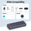 USB 3.0 splitter met 7 poorten, oplaad- en multi-interface hub met schakelaar 6