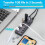 USB 3.0 splitter met 7 poorten, oplaad- en multi-interface hub met schakelaar 5